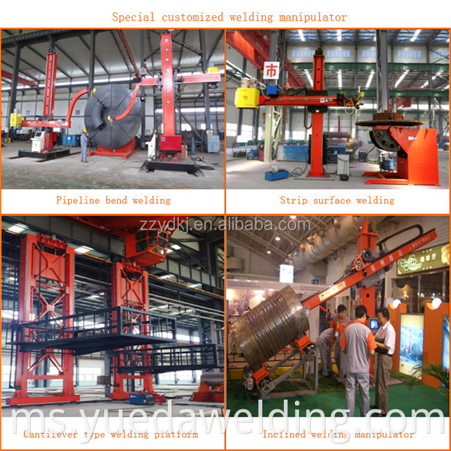 Yueda paip kecil automatik tenggelam arka kimpalan Column Boom Inner Cladding Welding Manipulator